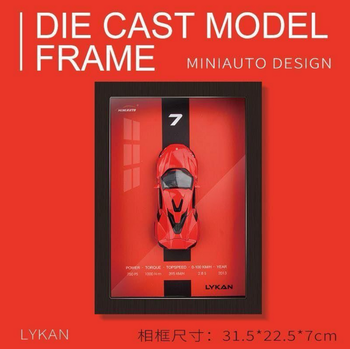 合金車模型3D立體掛畫