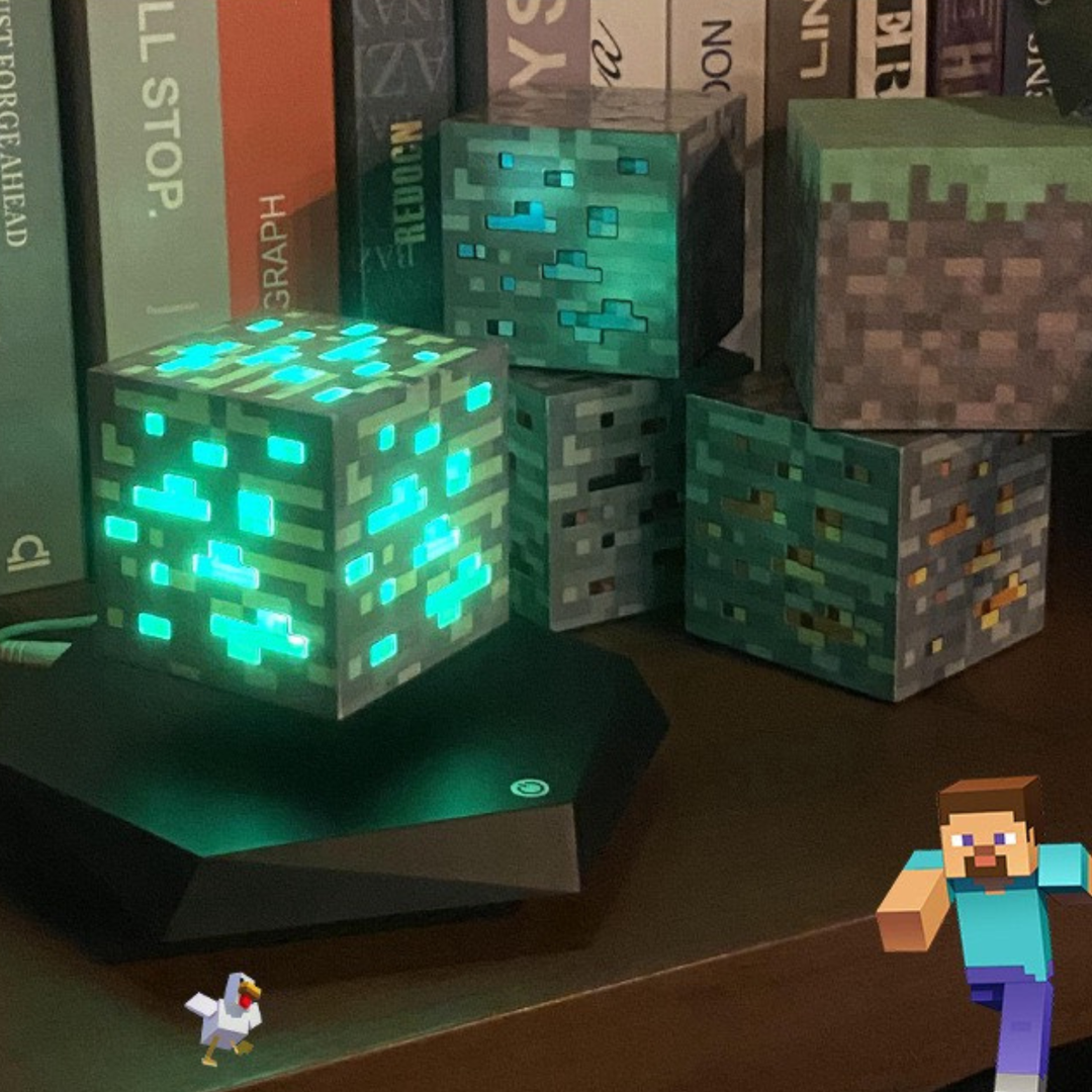 Minecraft 懸浮鑽石礦夜燈(預購)