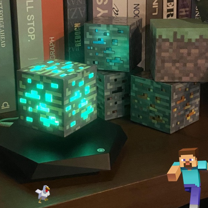 Minecraft 懸浮鑽石礦夜燈(預購)