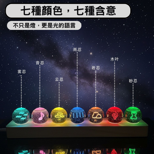 火影玻璃珠夜燈盤