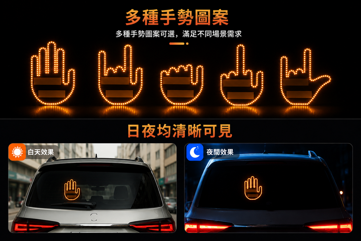 趣味車用手勢燈